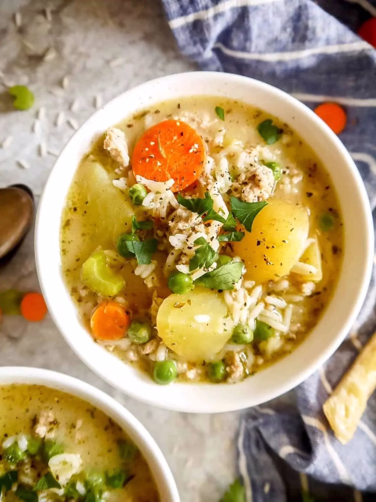 Easy Ground Turkey Rice Soup