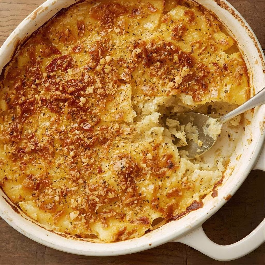 Crispy Parmesan and Gruyere Potato Gratin Recipe