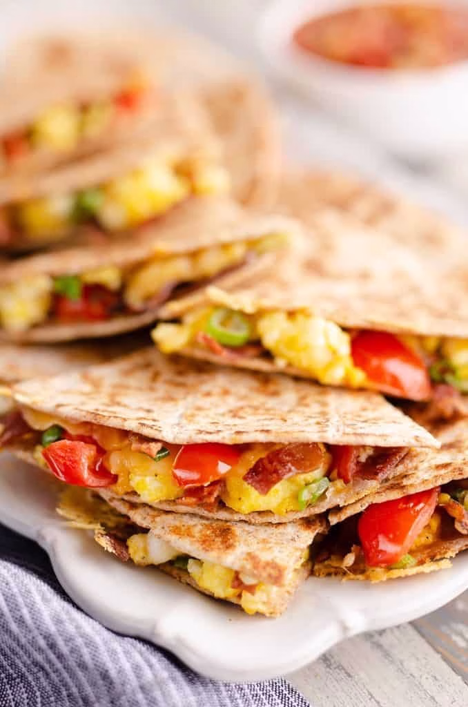 Cheesy Turkey Breakfast Quesadillas