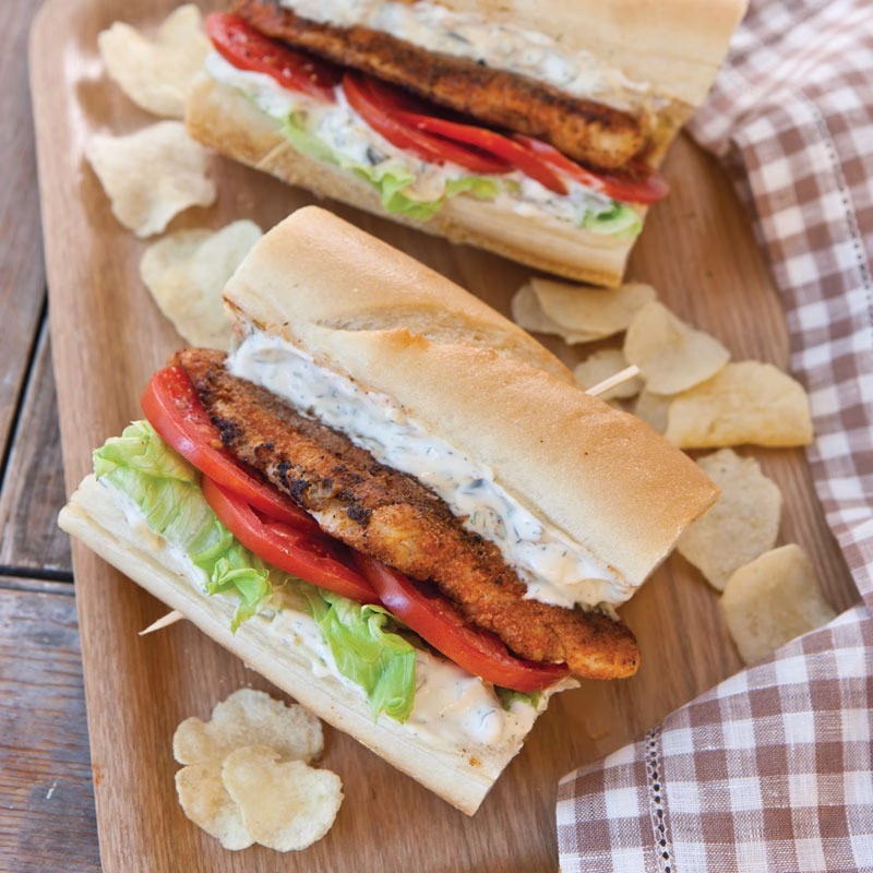 Blackened Catfish Po’ Boys
