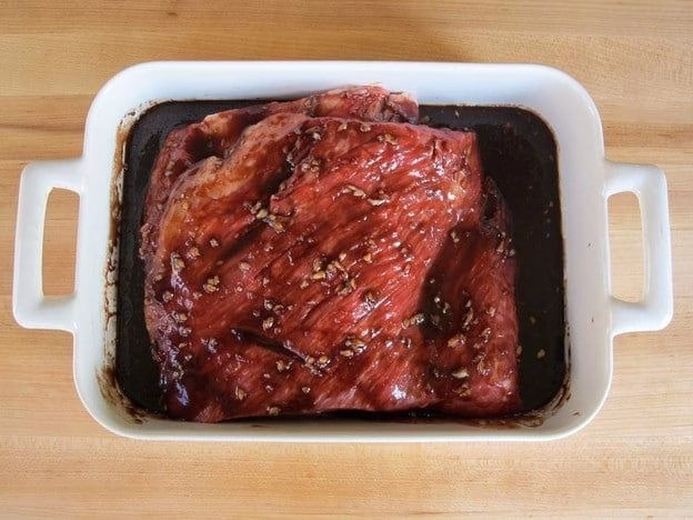 Pomegranate Molasses Glazed Brisket