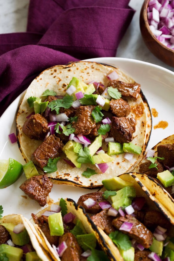 Zesty Beef Cubed Steak Tacos