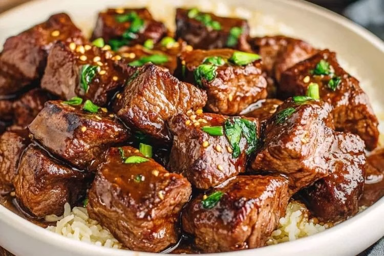 Sweet and Savory Teriyaki Glazed Cubed Steak
