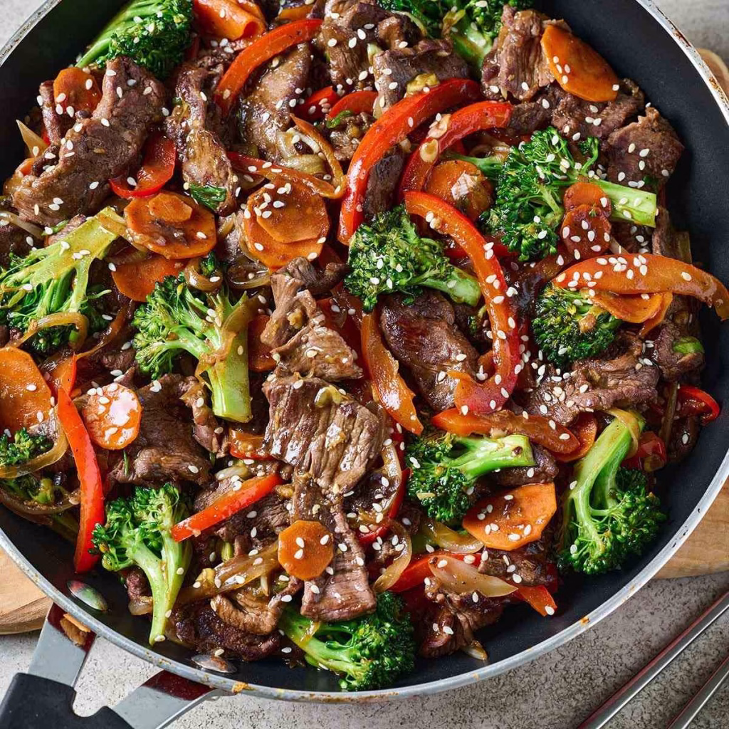 Quick Cubed Steak and Vegetable Stir-Fry