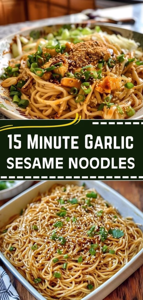 15 Minute Garlic Sesame Noodles Recipe