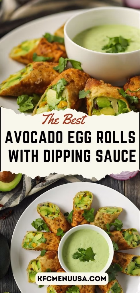 Avocado Egg Rolls with Dipping Sauce Recipe