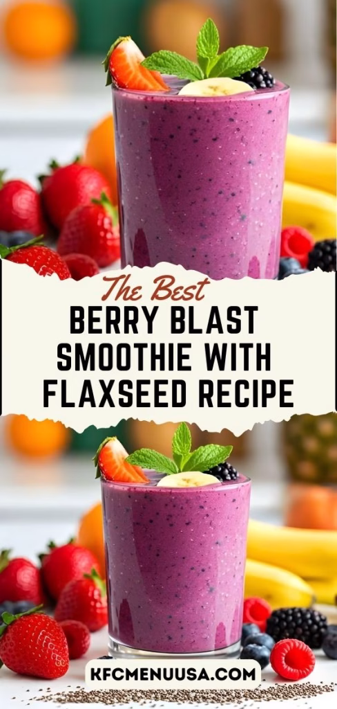 Berry Blast Smoothie with Flaxseed Recipe