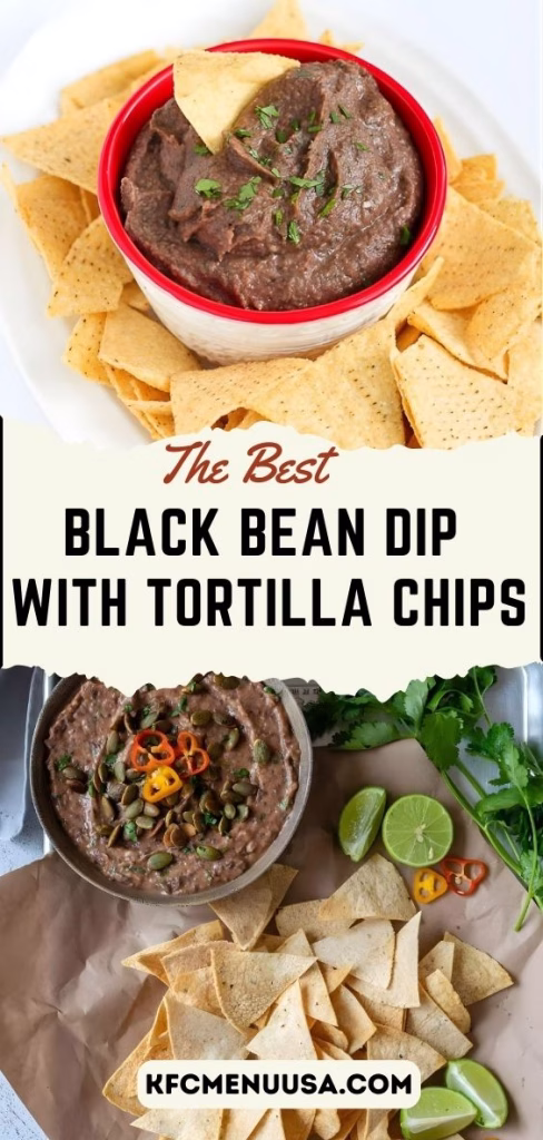 Black Bean Dip with Tortilla Chips Recipe