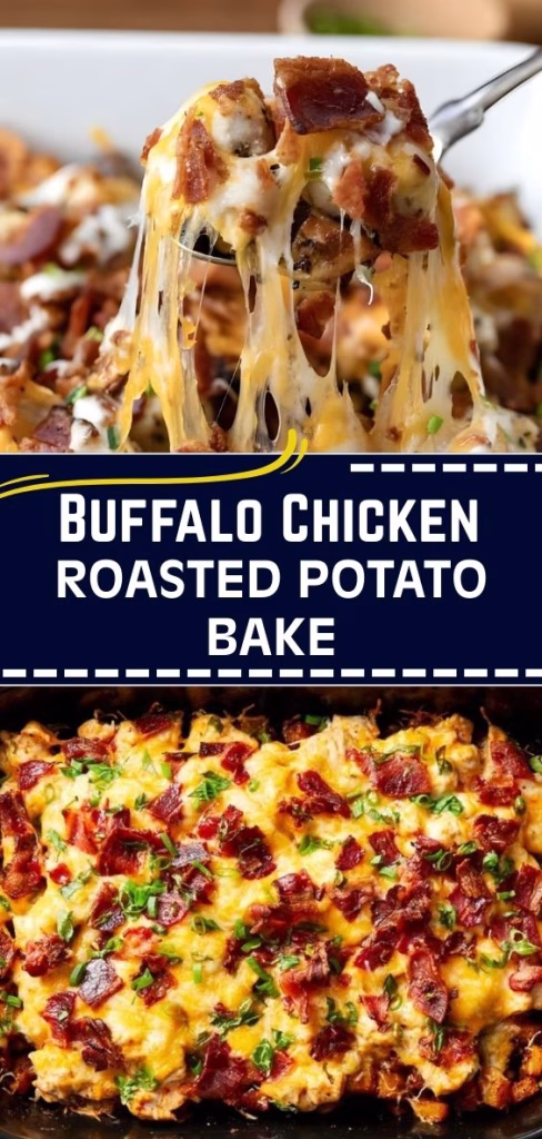 Buffalo Chicken Roasted Potato Bake Recipe 