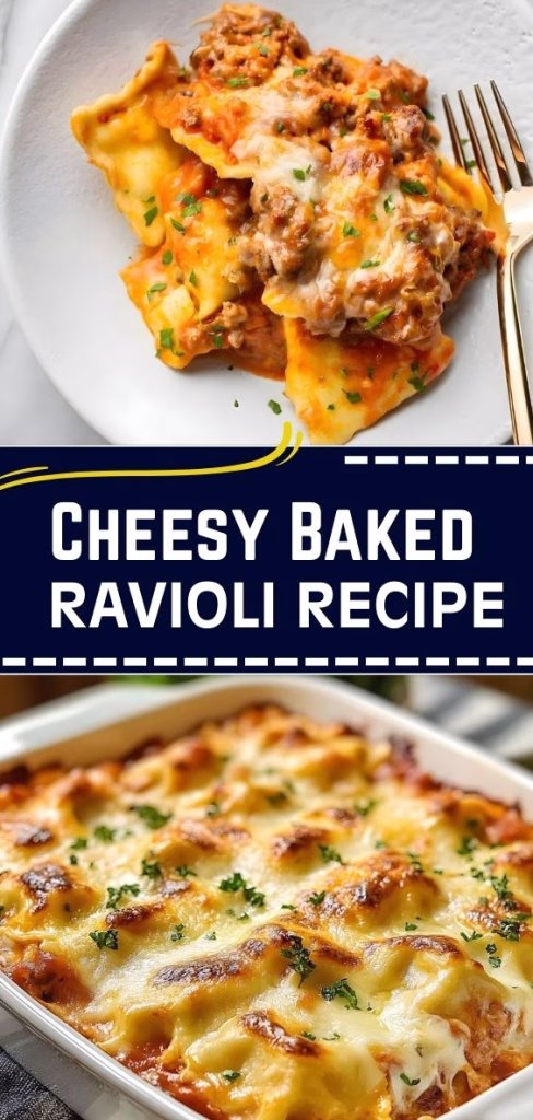 Cheesy Baked Ravioli Recipe