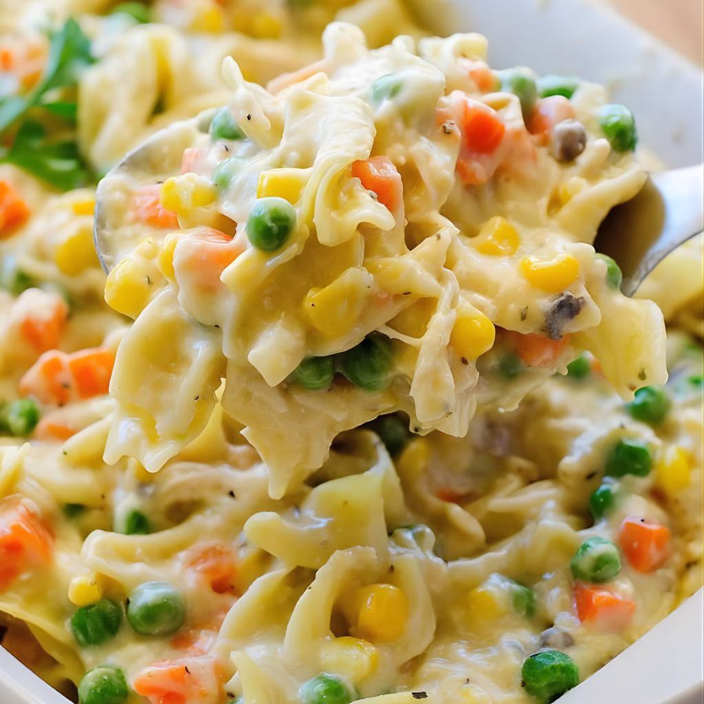 Chicken Noodle Casserole with Vegetables Recipe