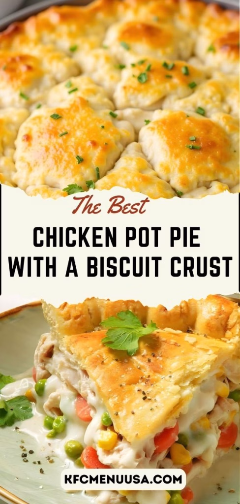 Chicken Pot Pie with a Biscuit Crust Recipe