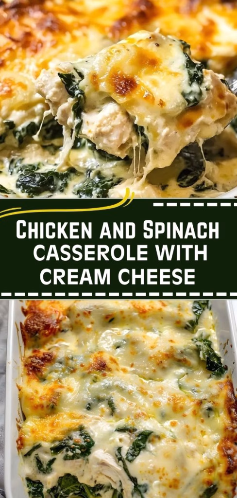 Chicken and Spinach Casserole with Cream Cheese Recipe