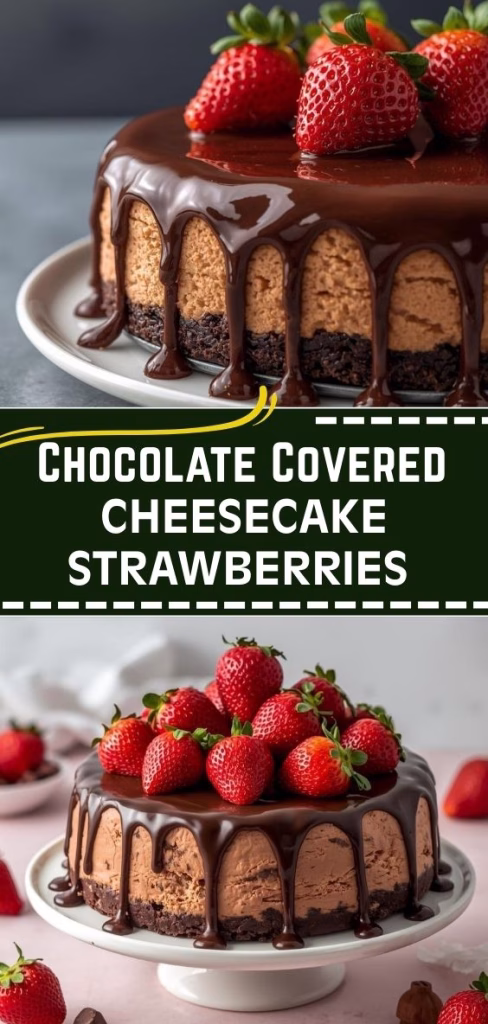 Chocolate Covered Cheesecake Strawberries Recipe
