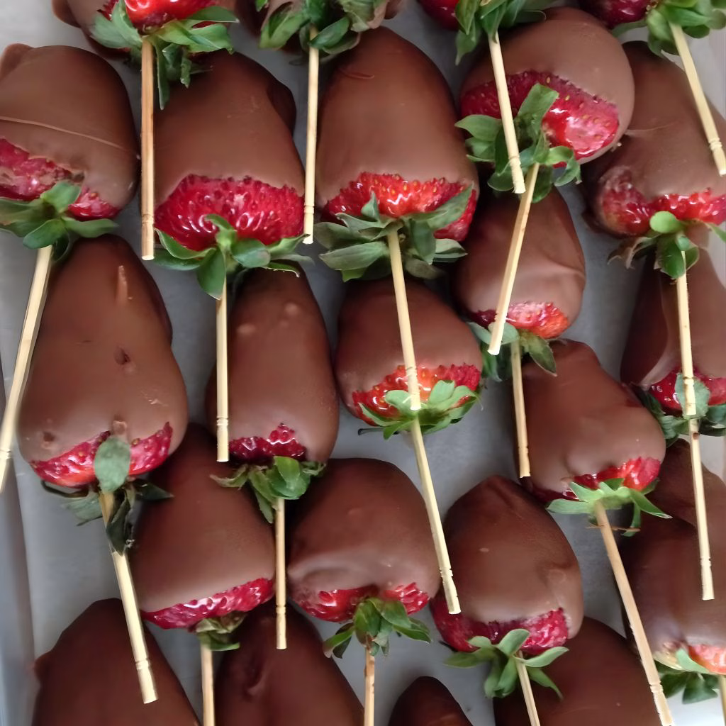 Chocolate-Dipped Strawberry Skewers Recipe