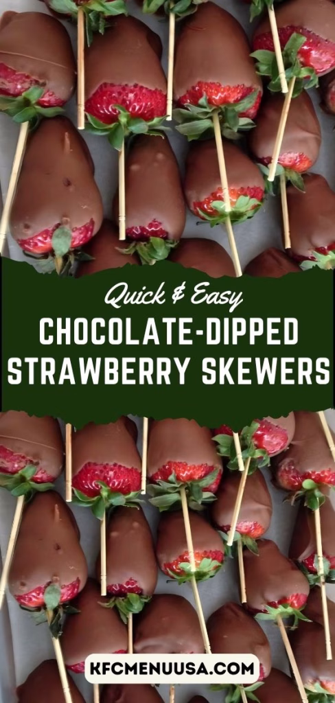 Chocolate-Dipped Strawberry Skewers Recipe
