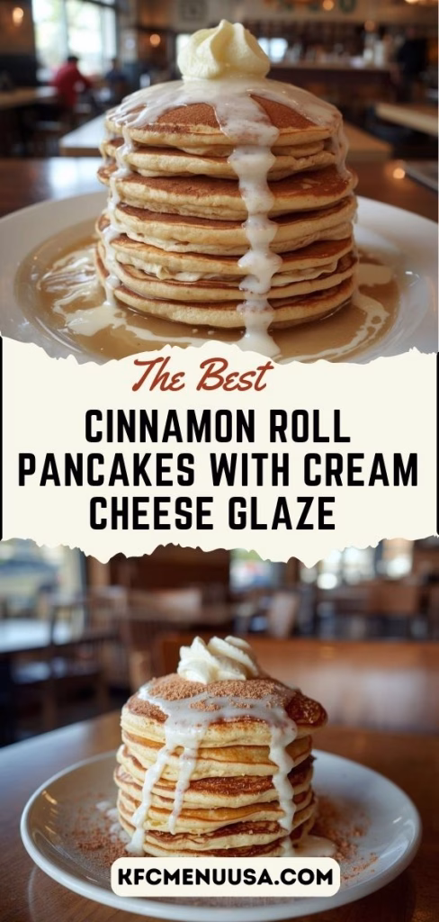 Cinnamon Roll Pancakes with Cream Cheese Glaze Recipe