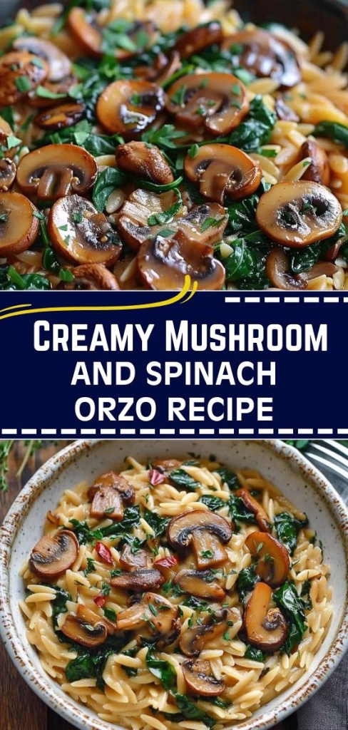 Creamy Mushroom and Spinach Orzo Recipe