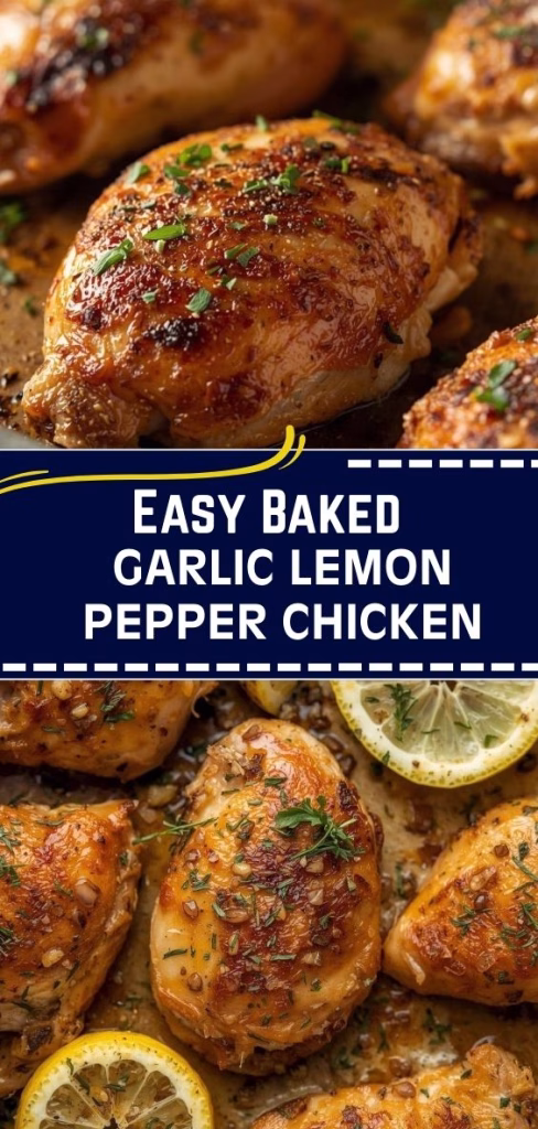 Easy Baked Garlic Lemon Pepper Chicken Recipe 