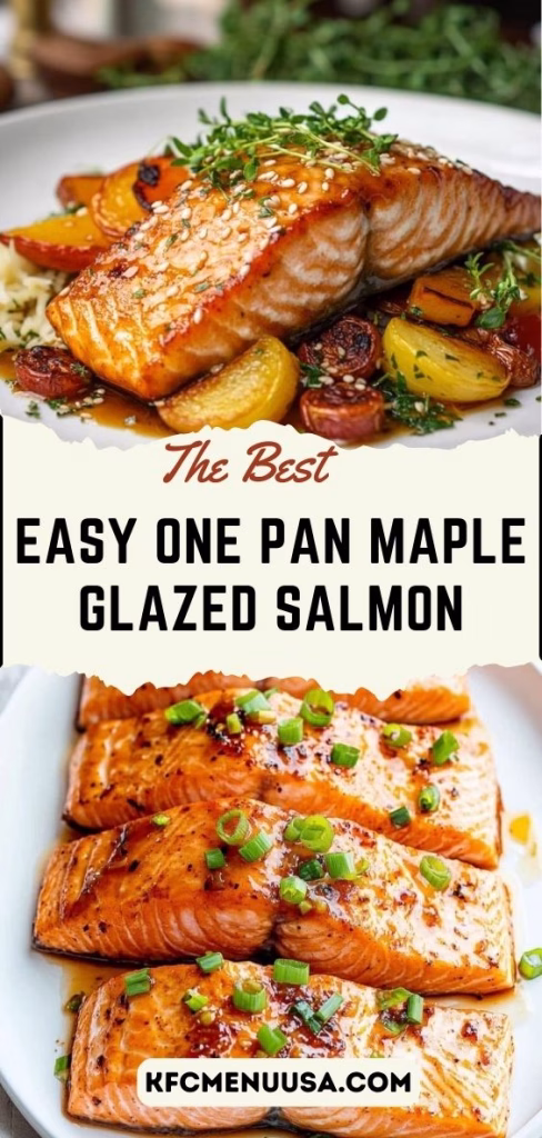 Easy One Pan Maple Glazed Salmon Recipe