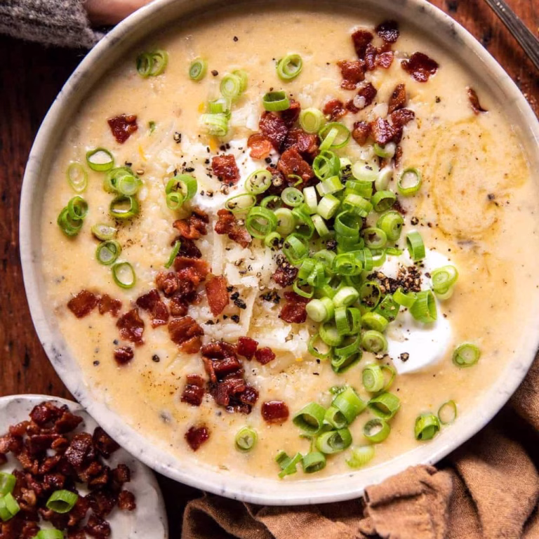 Easy Spicy Baked Potato Soup Recipe