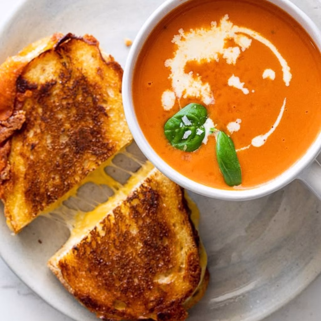 Easy Tomato Soup With Grilled Cheese Ideas Recipe