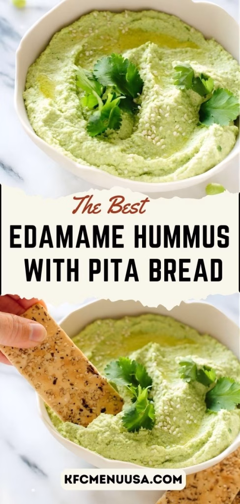 Edamame Hummus with Pita Bread Recipe