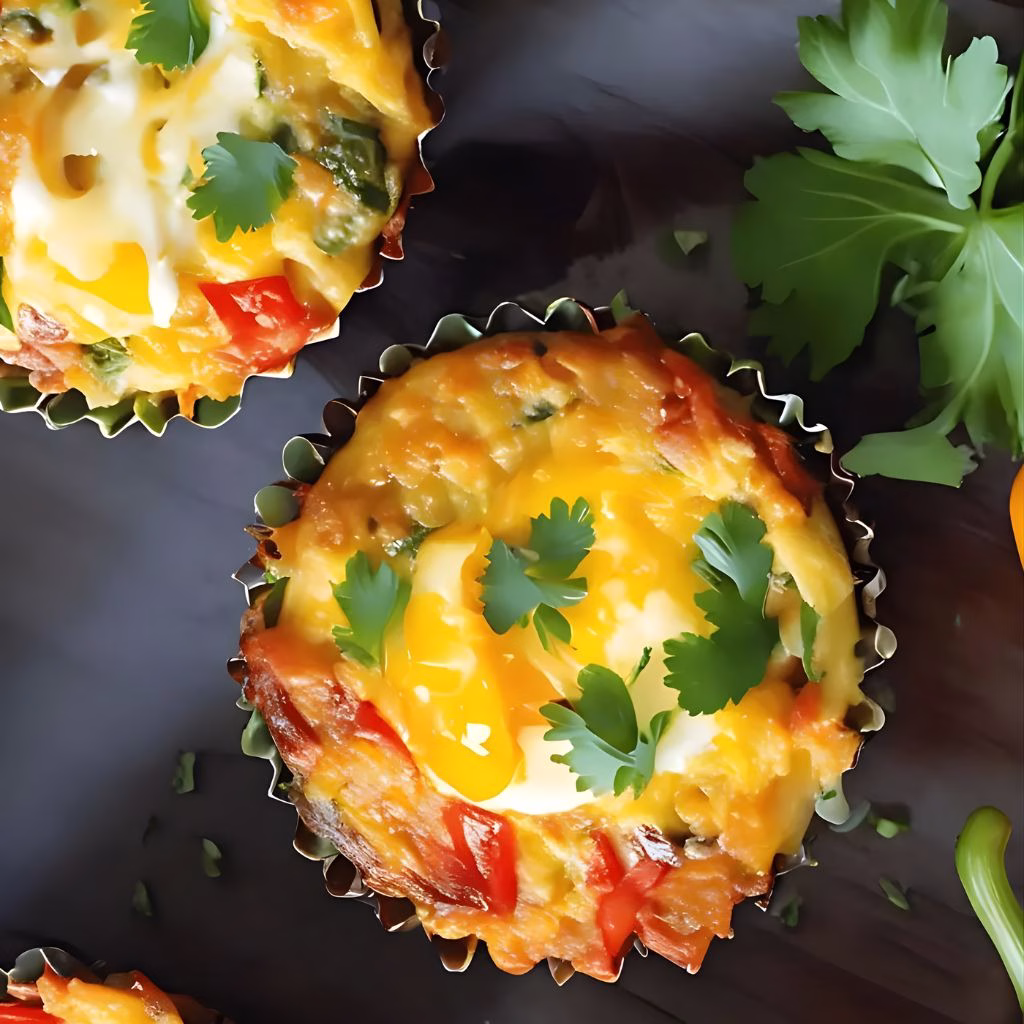 Egg Muffins with Bell Peppers and Onions Recipe