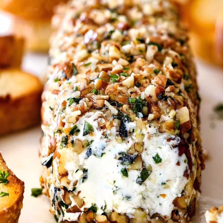 Garlic Herb Cheese Log Recipe