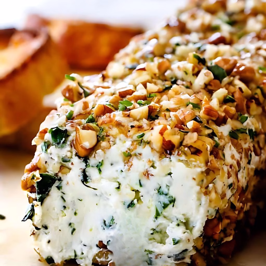 Garlic Herb Cheese Log Recipe
