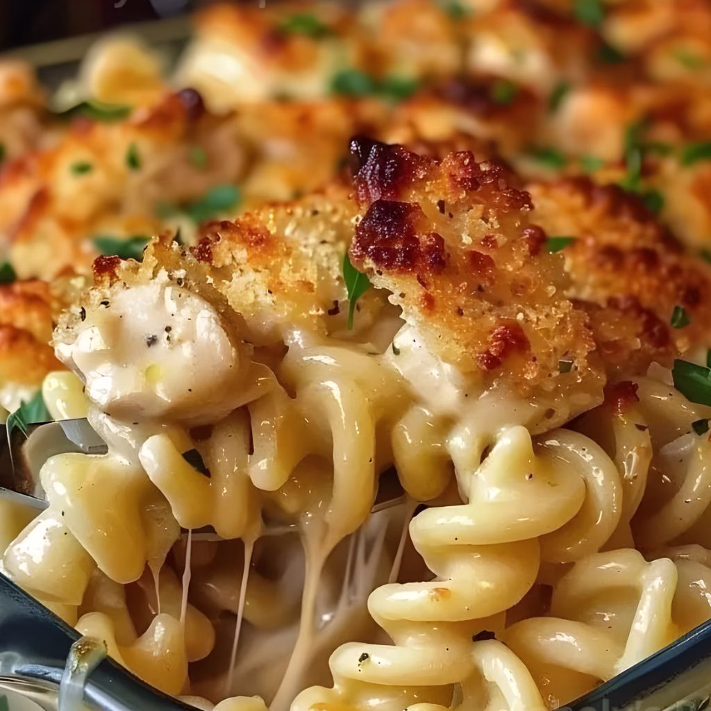 Garlic Parmesan Chicken Pasta Bake Recipe