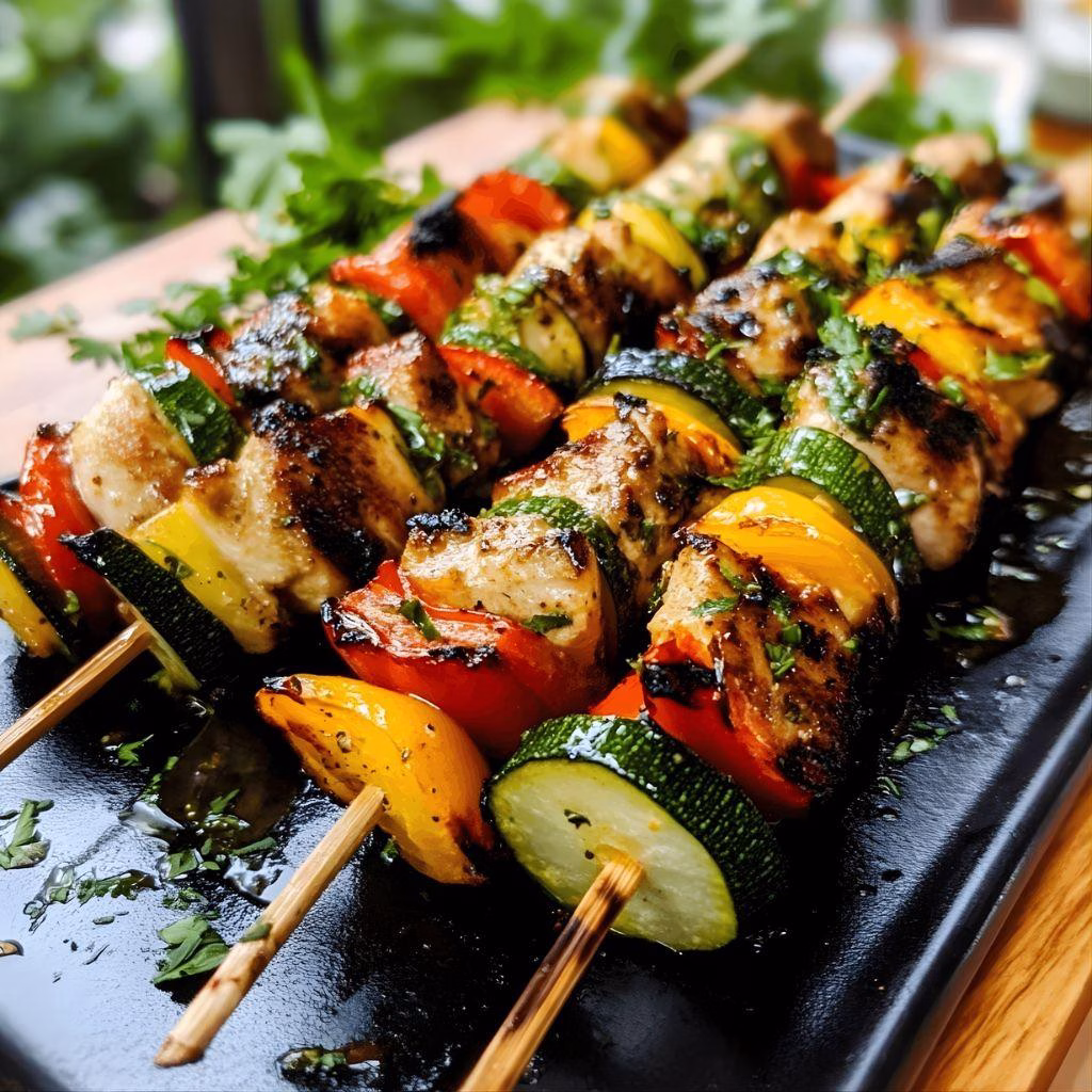 Grilled Chicken and Vegetable Skewers Recipe