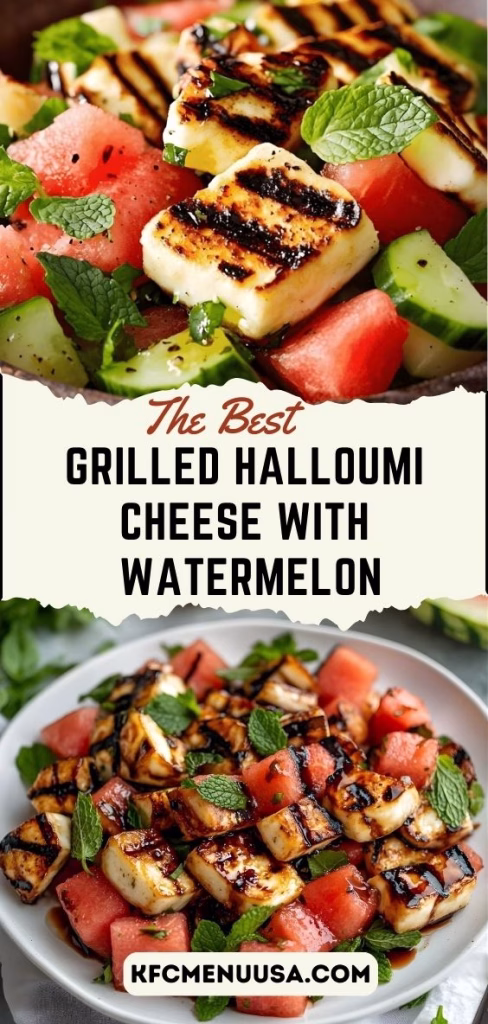 Grilled Halloumi Cheese with Watermelon Recipe