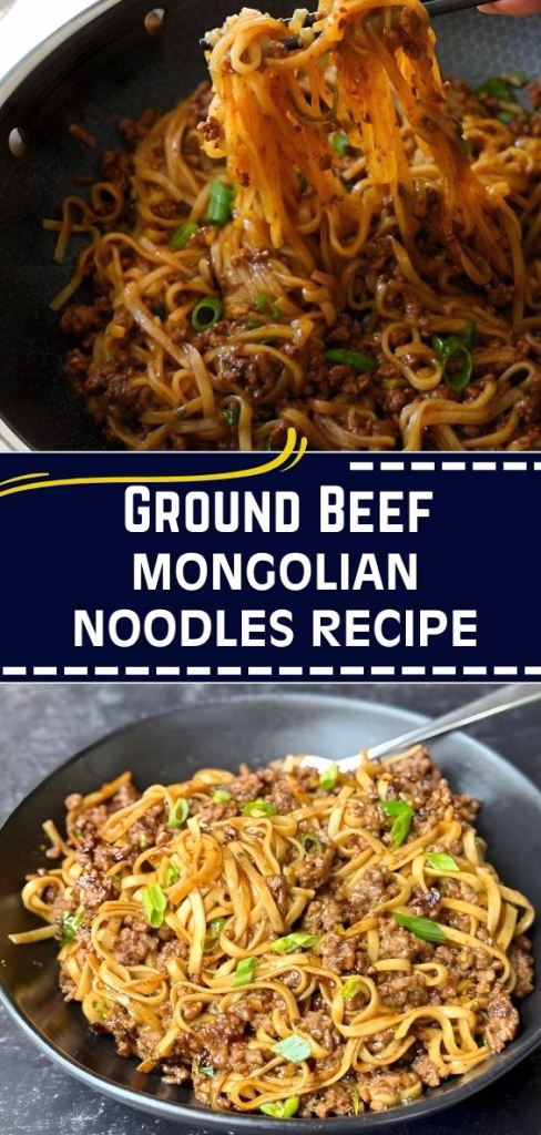 Ground Beef Mongolian Noodles Recipe
