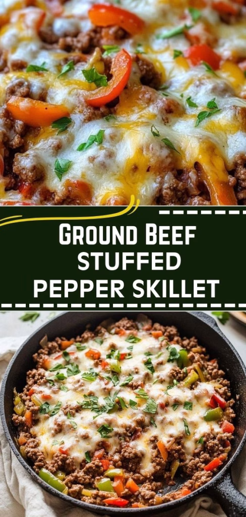 Ground Beef Stuffed Pepper Skillet Recipe