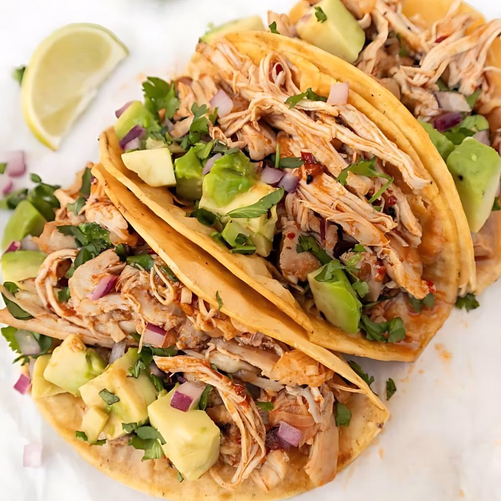 Healthy Crockpot Chicken Tacos Recipe