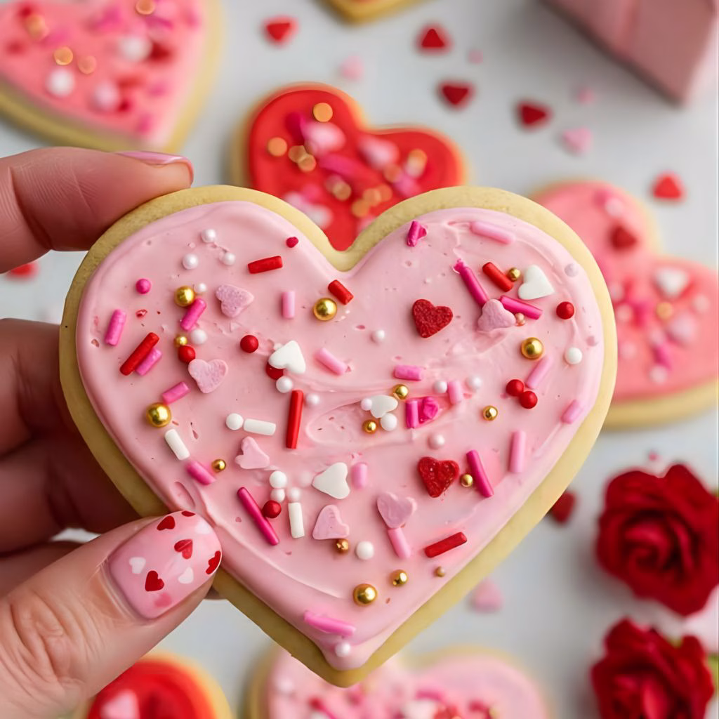 Heart-Shaped Sugar Cookies Recipe