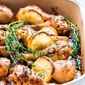 Lemon Garlic Roasted Chicken Legs Recipe