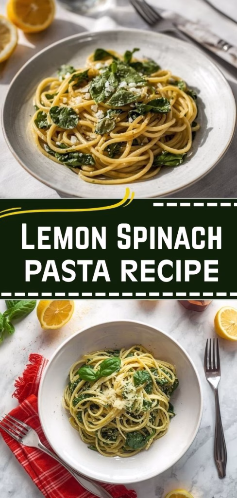 lemon spinach pasta recipe