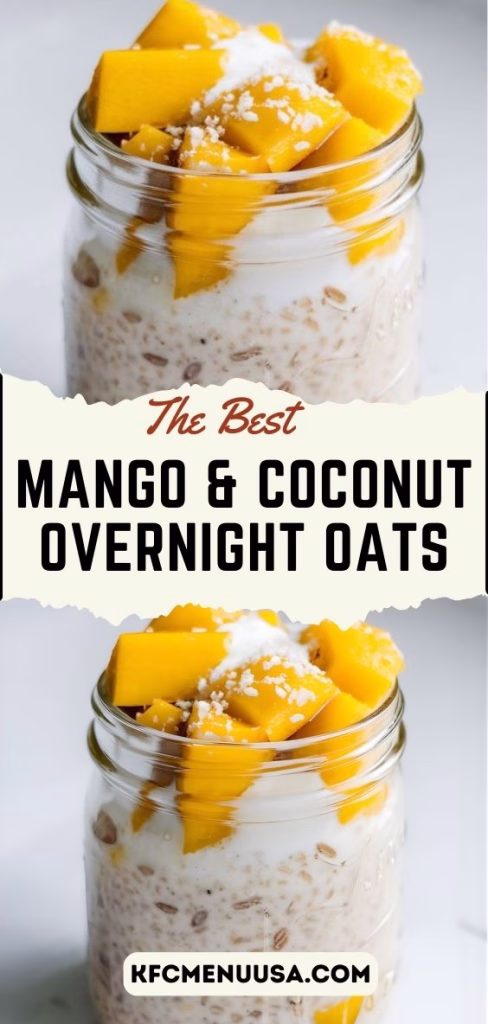 Mango and Coconut Overnight Oats Recipe
