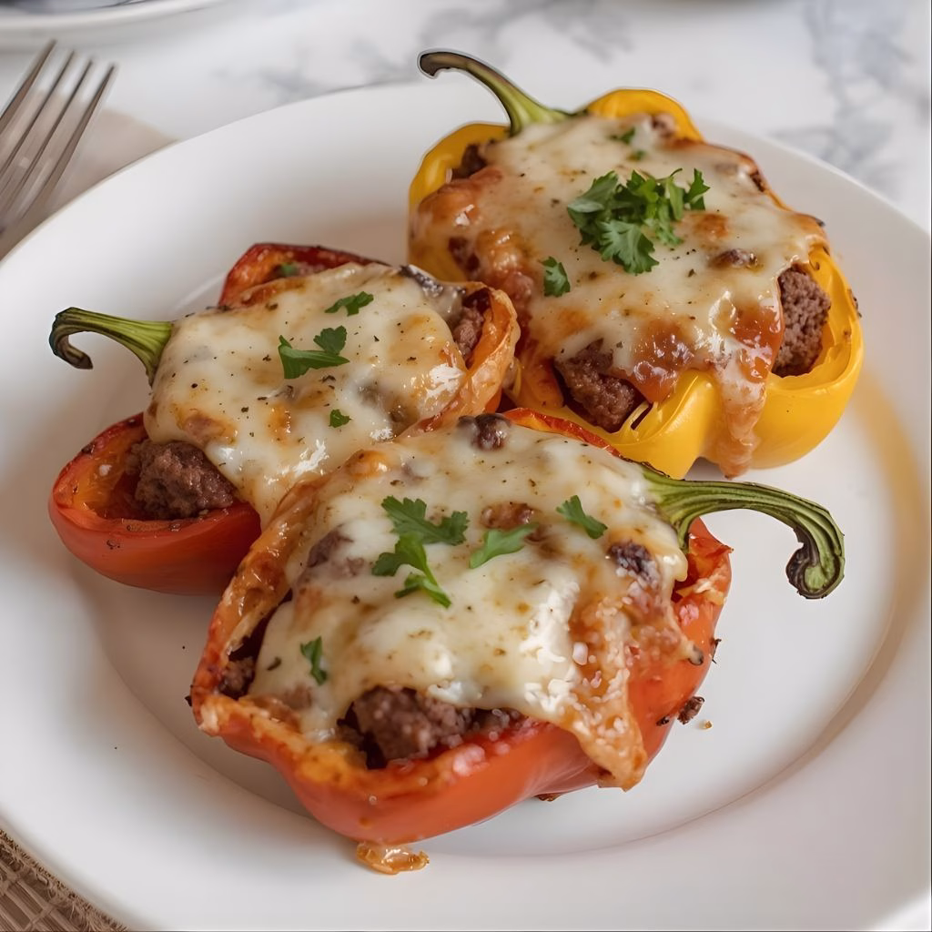 Meat Lovers Pizza Stuffed Peppers Recipe