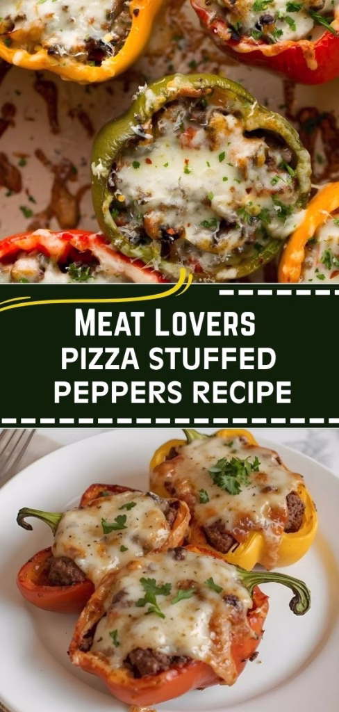 Meat Lovers Pizza Stuffed Peppers Recipe