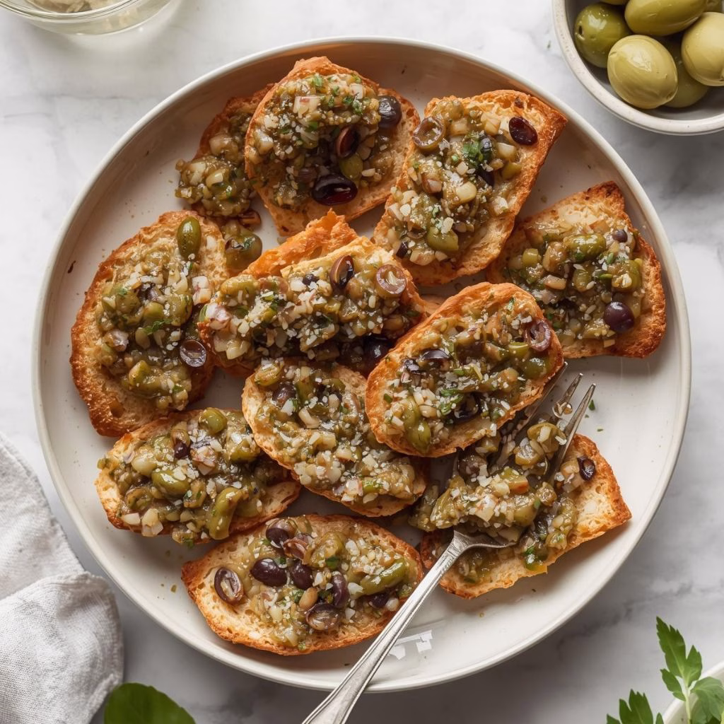 Mediterranean Olive Tapenade with Crostini Recipe 