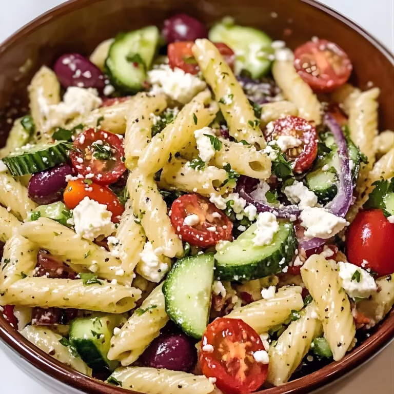 Mediterranean Pasta Salad with Olives Recipe