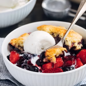 Mixed Berry Cobbler with Biscuit Topping Recipe
