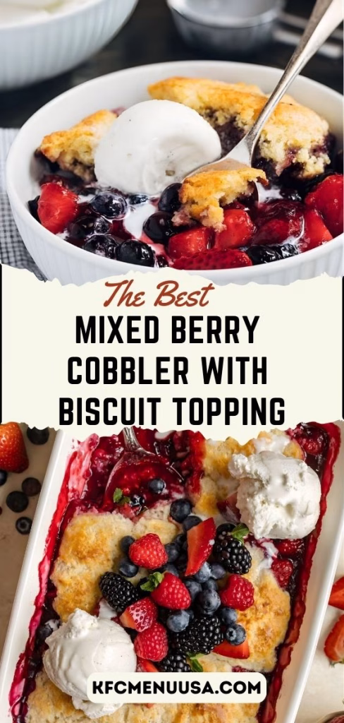 Mixed Berry Cobbler with Biscuit Topping Recipe