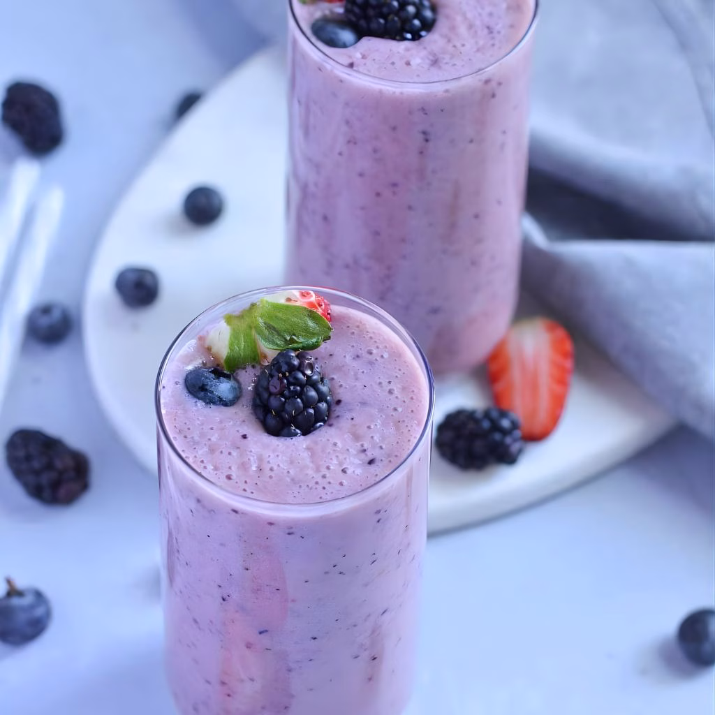 Mixed Berry Smoothie with Almond Milk Recipe