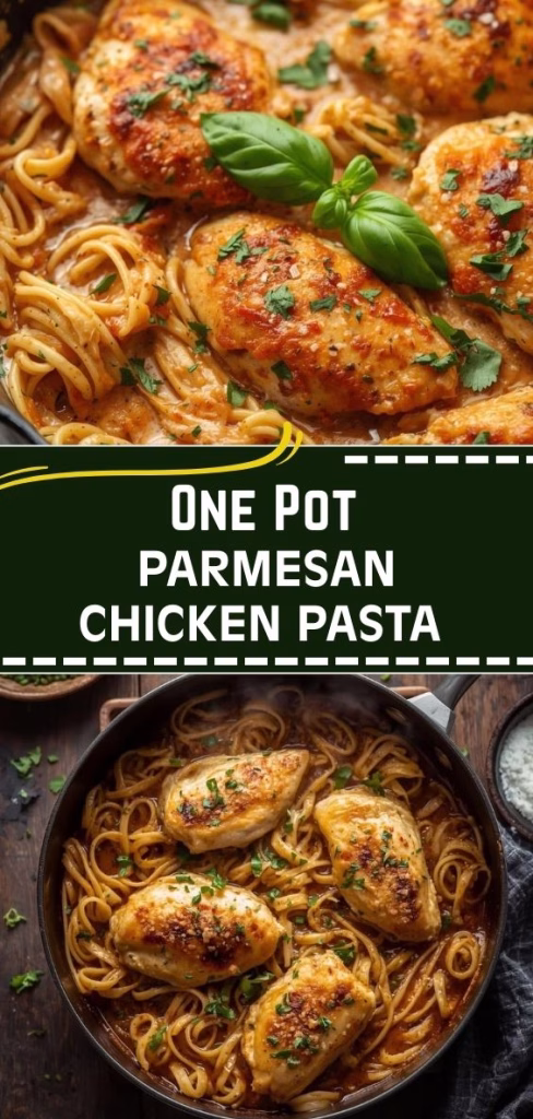 One Pot Parmesan Chicken Pasta Recipe