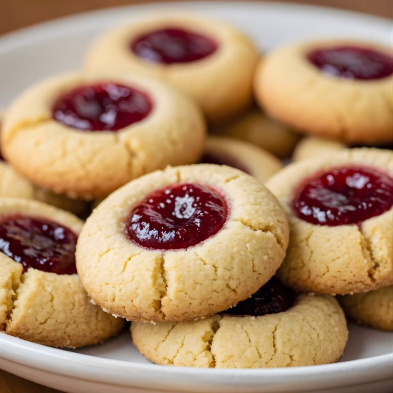Peanut Butter and Jelly Thumbprint Cookies Recipe