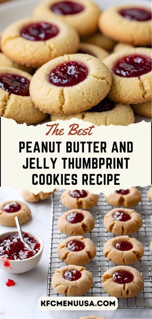 Peanut Butter and Jelly Thumbprint Cookies Recipe 